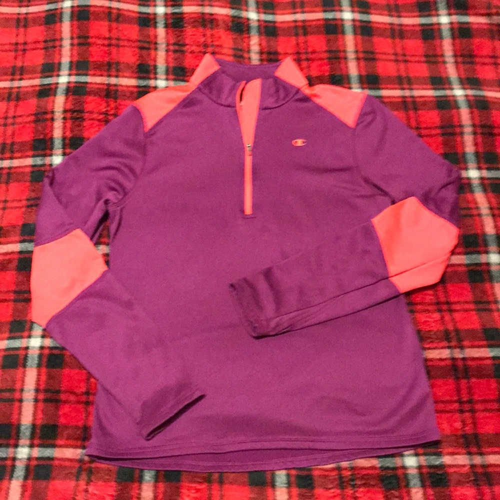 Champion women’s sweatshirt half zip, sz M